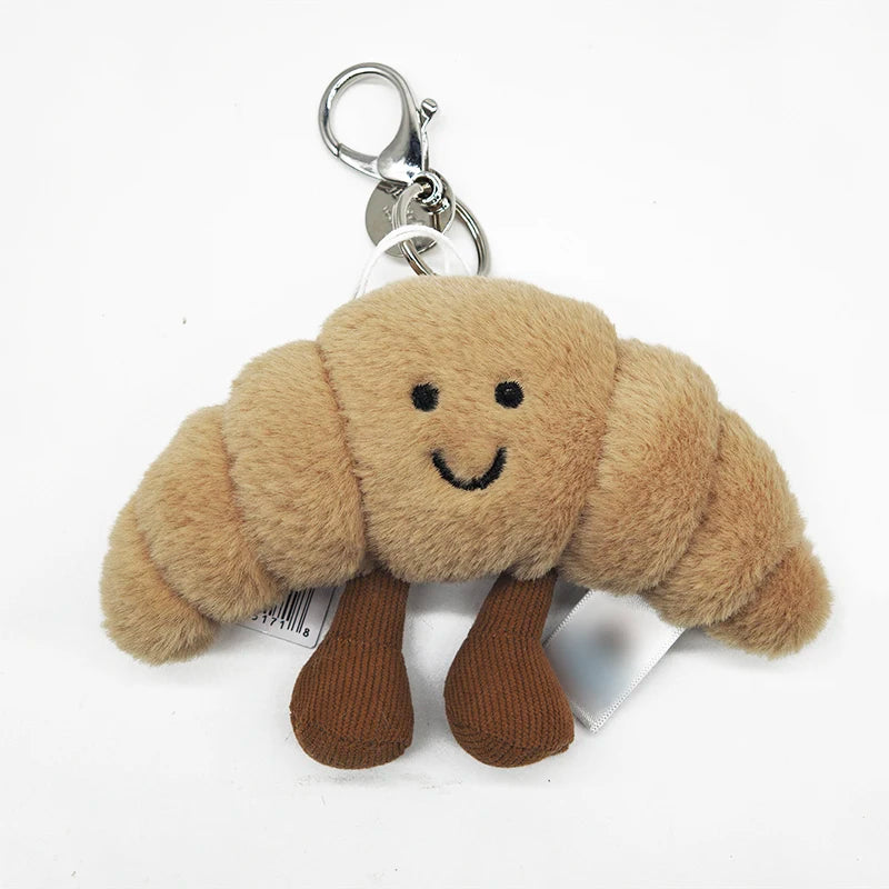 JC Marshmallow Plush Keychain, Plush Cherry Bag Charm, Little Turtle Plush Toy, Croissant Keychain, Little Penguin Charm