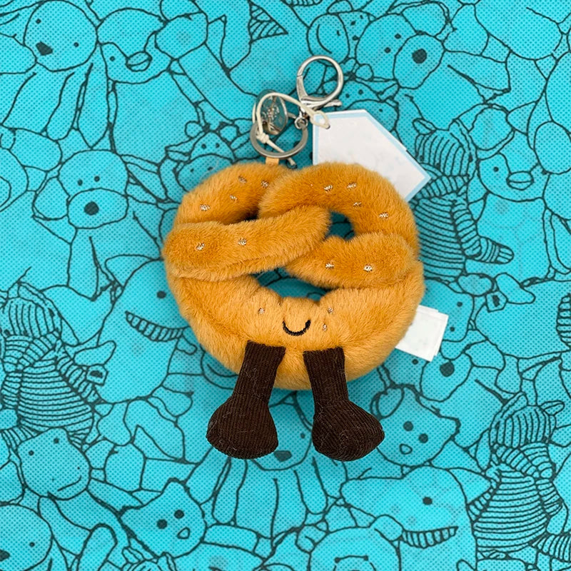JC Marshmallow Plush Keychain, Plush Cherry Bag Charm, Little Turtle Plush Toy, Croissant Keychain, Little Penguin Charm